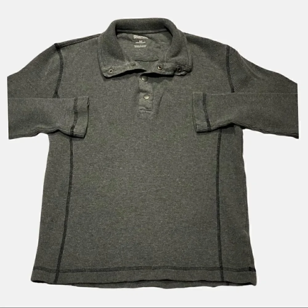 Michael Kors Charcoal Gray Longsleeve Thermal Henley
